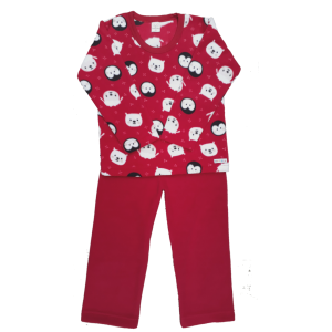 1791 Pijama Microsoft Vermelho Pinguim 4 6 8